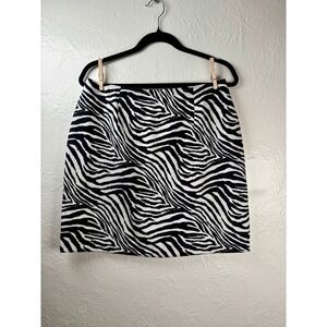 Zebra‎ Print Mini Skirt Juniors Size 13/14 Stretch Safari Jungle Y2K Trendy Bold
